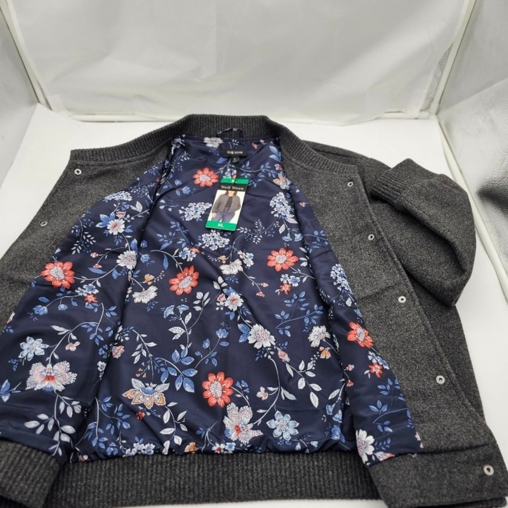 Well Worn Women's Bomber Style Jacket NWT Dark Smoke Grey Size XL Fall Winter - Picture 2 of 7